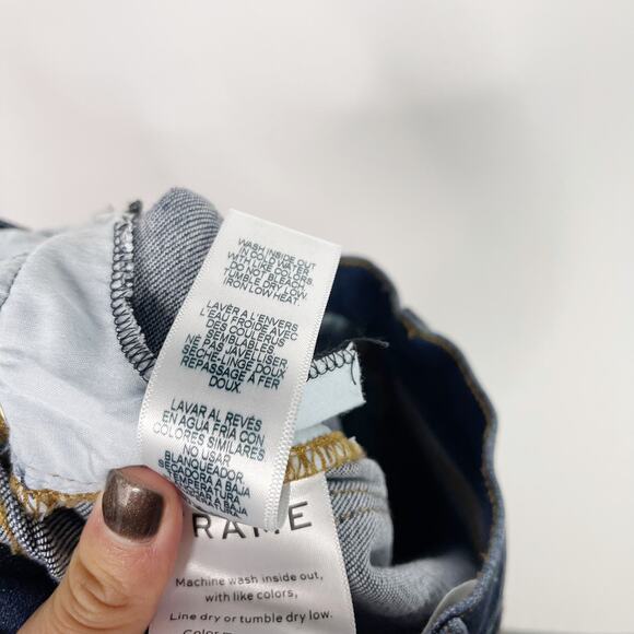 Frame Womens Size 24 Dark Wash Lomita Coated Skinny Jeans Cotton Modal Stretch - Picture 10 of 11